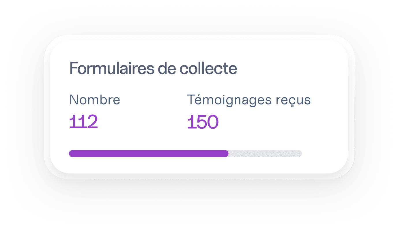 Statistiques : 112 formulaires, 150 témoignages reçus